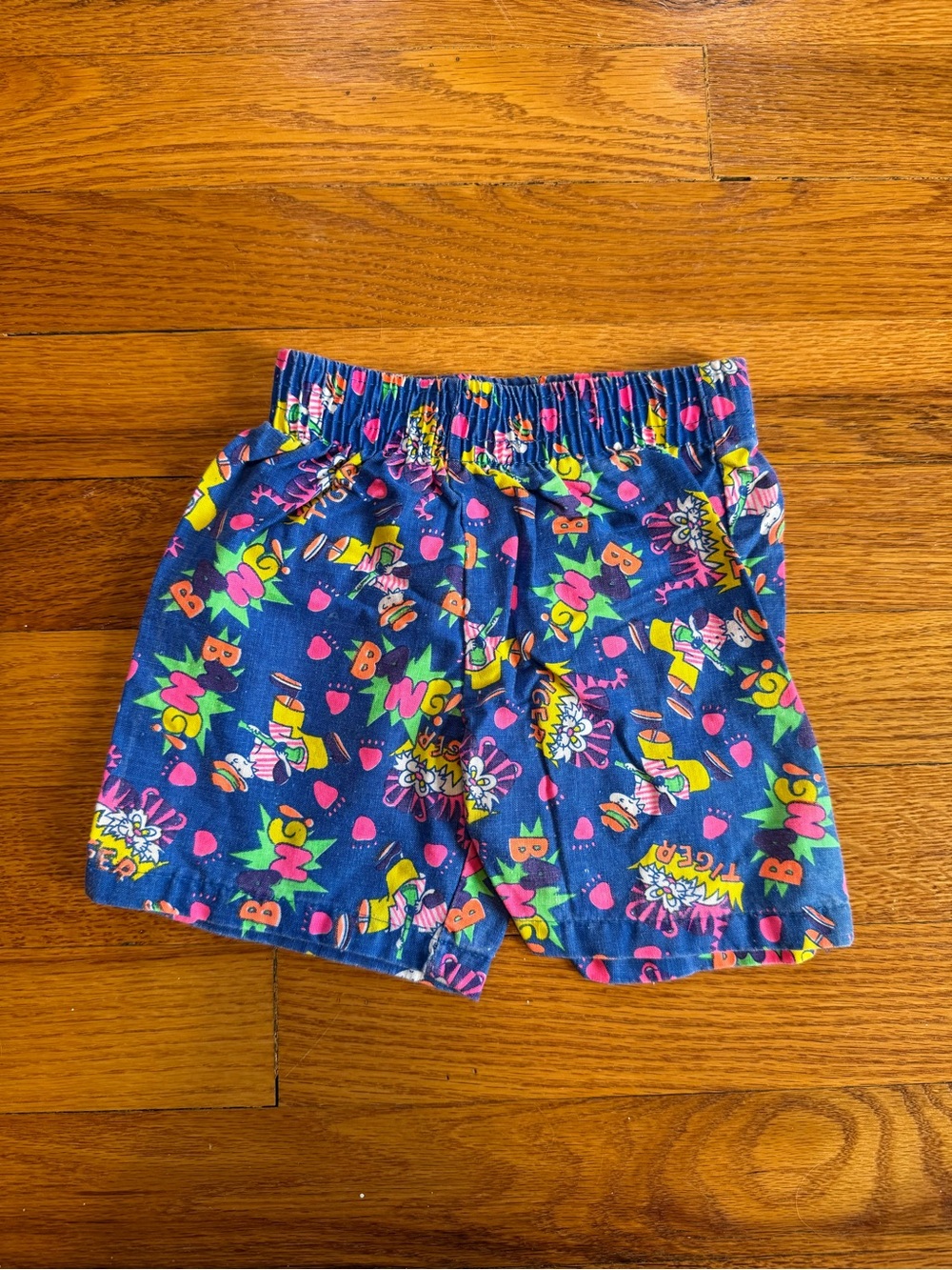 Boys Shorts Vintage 80s 90s Colorful Small Retro Tiger Hunter